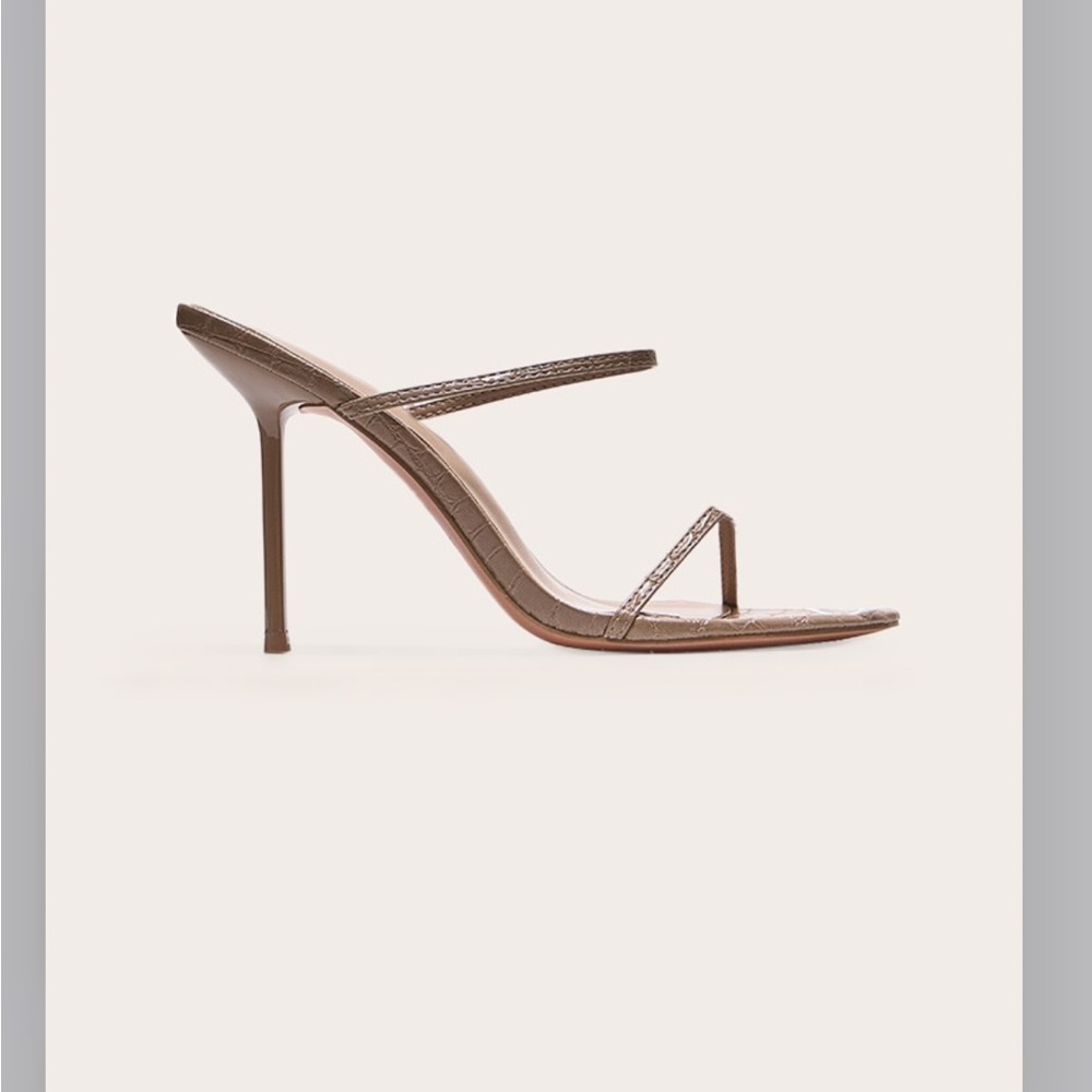 Taupe croc “leather” Brown Stiletto Heels